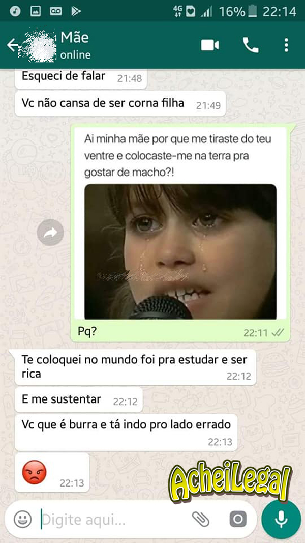 Quando sua mãe resolve ser sincera